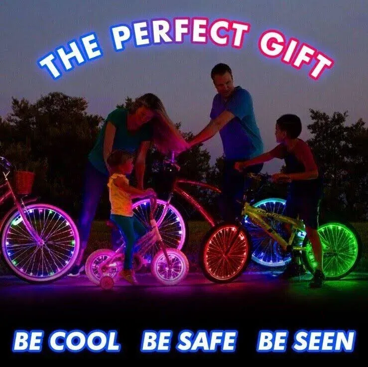 Activ Life LED Bike Wheel Lights with Batteries Included! Get 100% Brighter and ...