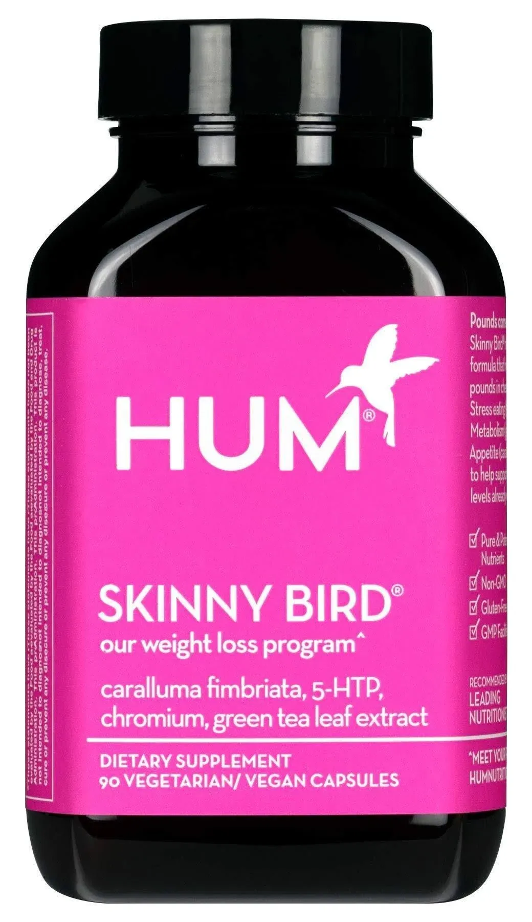 Hum Nutrition Skinny Bird Botanical Weight Management Support 90 Vegan Caps