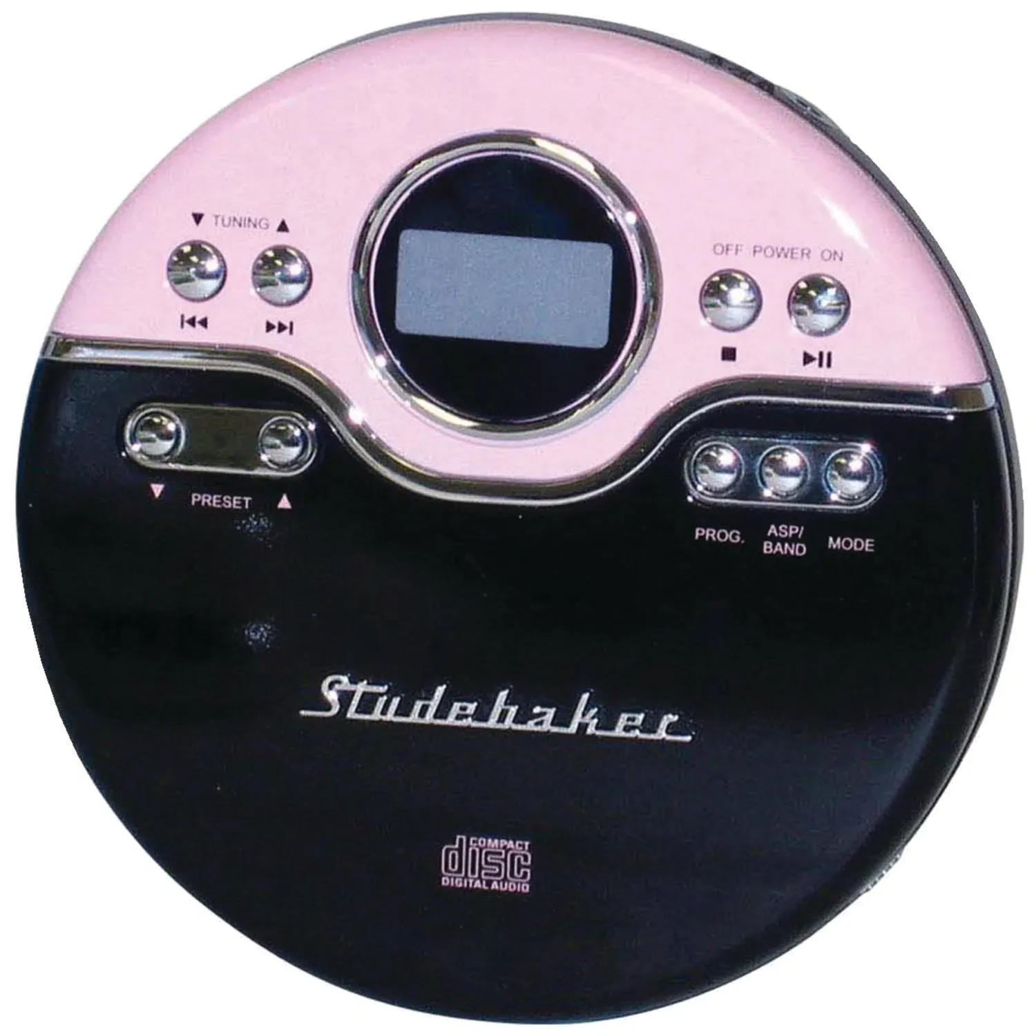 Studebaker SB3703MW Joggable Personal CD/MP3 Player with Audio Book Compatibility, Bookmark Feature and FM PLL Radio - Mint/White