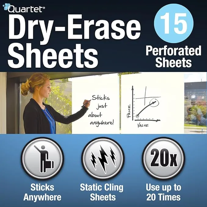 Quartet Anywhere Dry-Erase Sheets