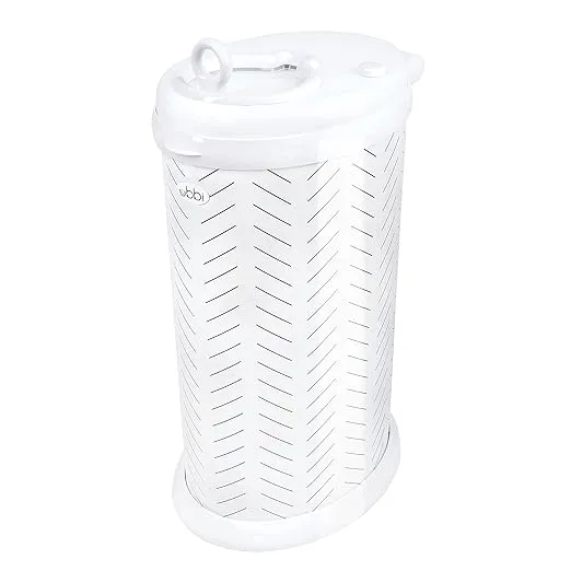 Ubbi Steel Diaper Pail - Herringbone