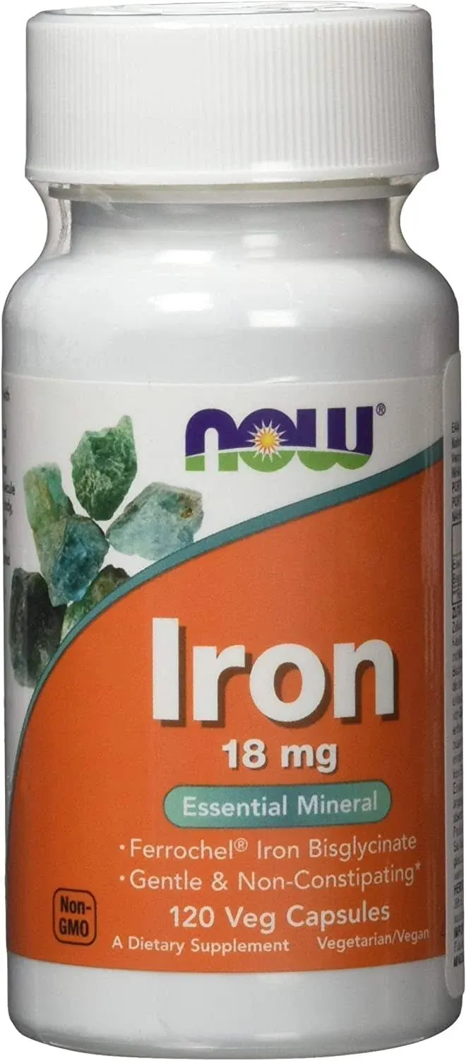 Now Foods Iron 18 MG 120 Capsules