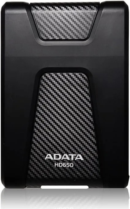 ADATA HD650 1TB Anti-Shock External Hard Drive, Black (AHD650-1TU31-CBK)