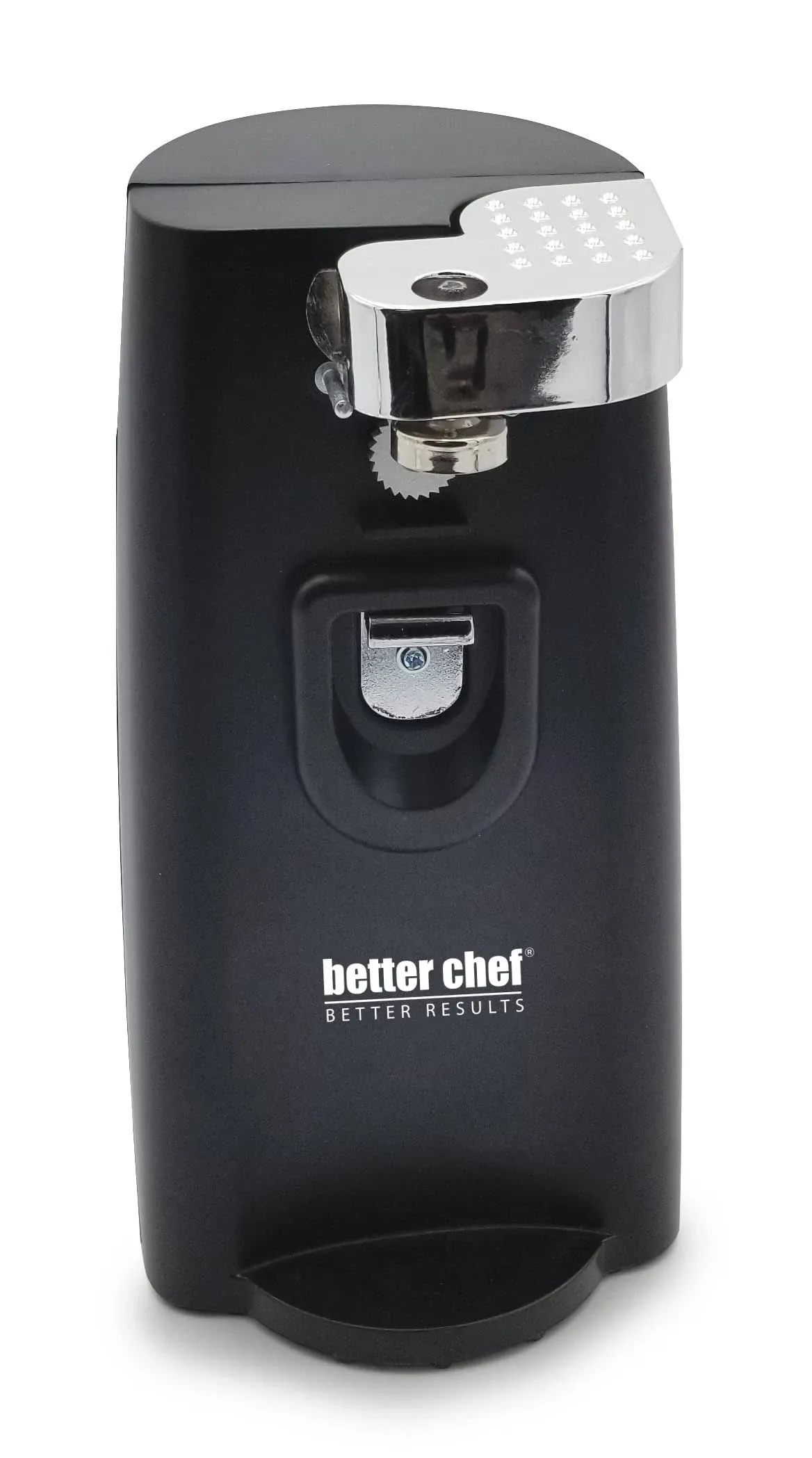 Better Chef Deluxe Electric Can Opener with Built in Knife Sharpener and Bottle Opener in Black