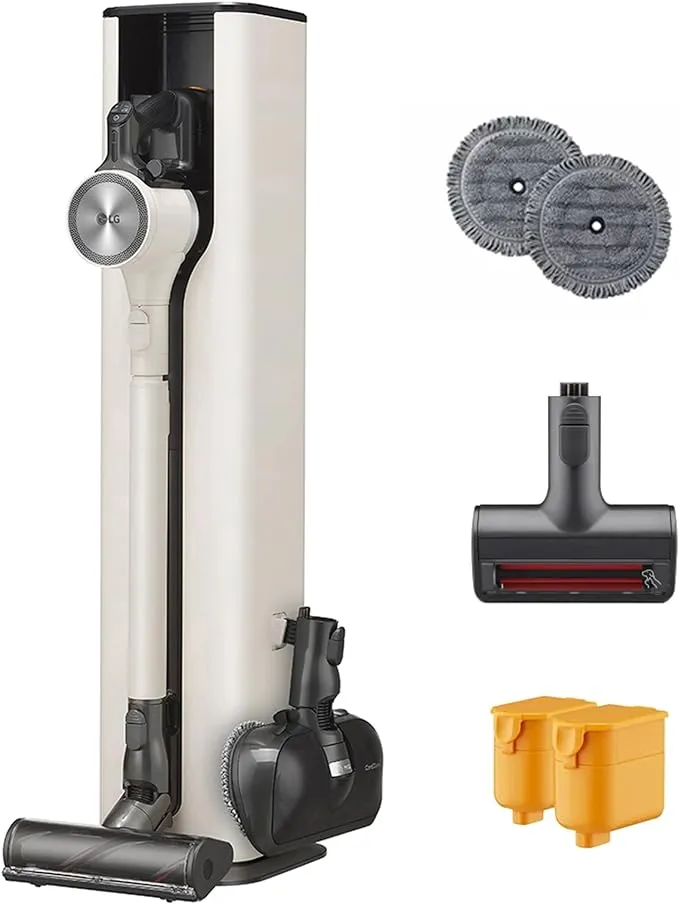 LG - CordZero Cordless Stick Vacuum with All-in-One Tower - Iron Grey