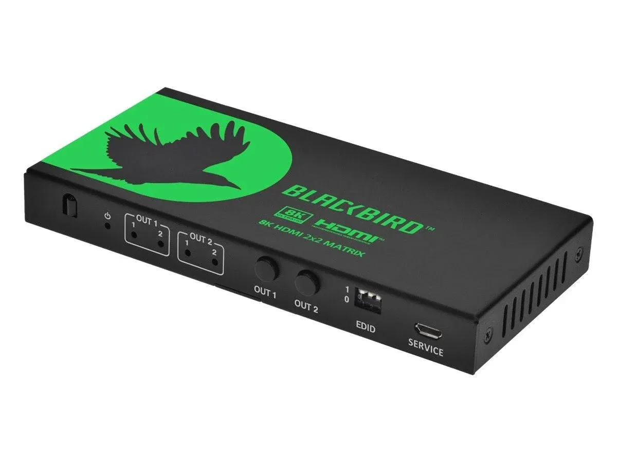 Monoprice Blackbird 8K60 1x4 HDMI Splitter with Audio Extraction, HDMI 2.1, HDCP 2.3