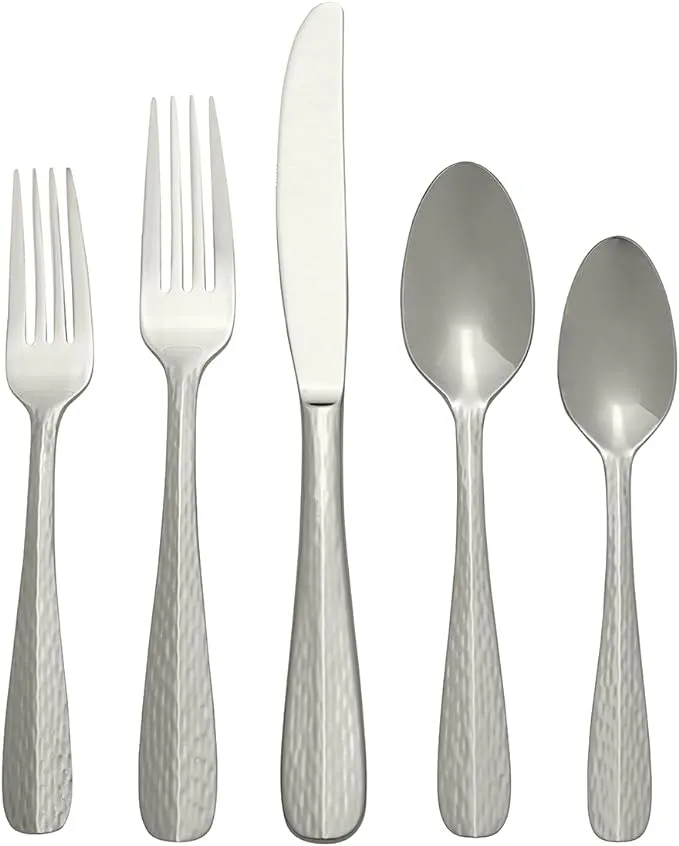 Oneida Vulcan 20 Piece Fine Flatware Set, Service for 4, 18/0 Stainless Steel