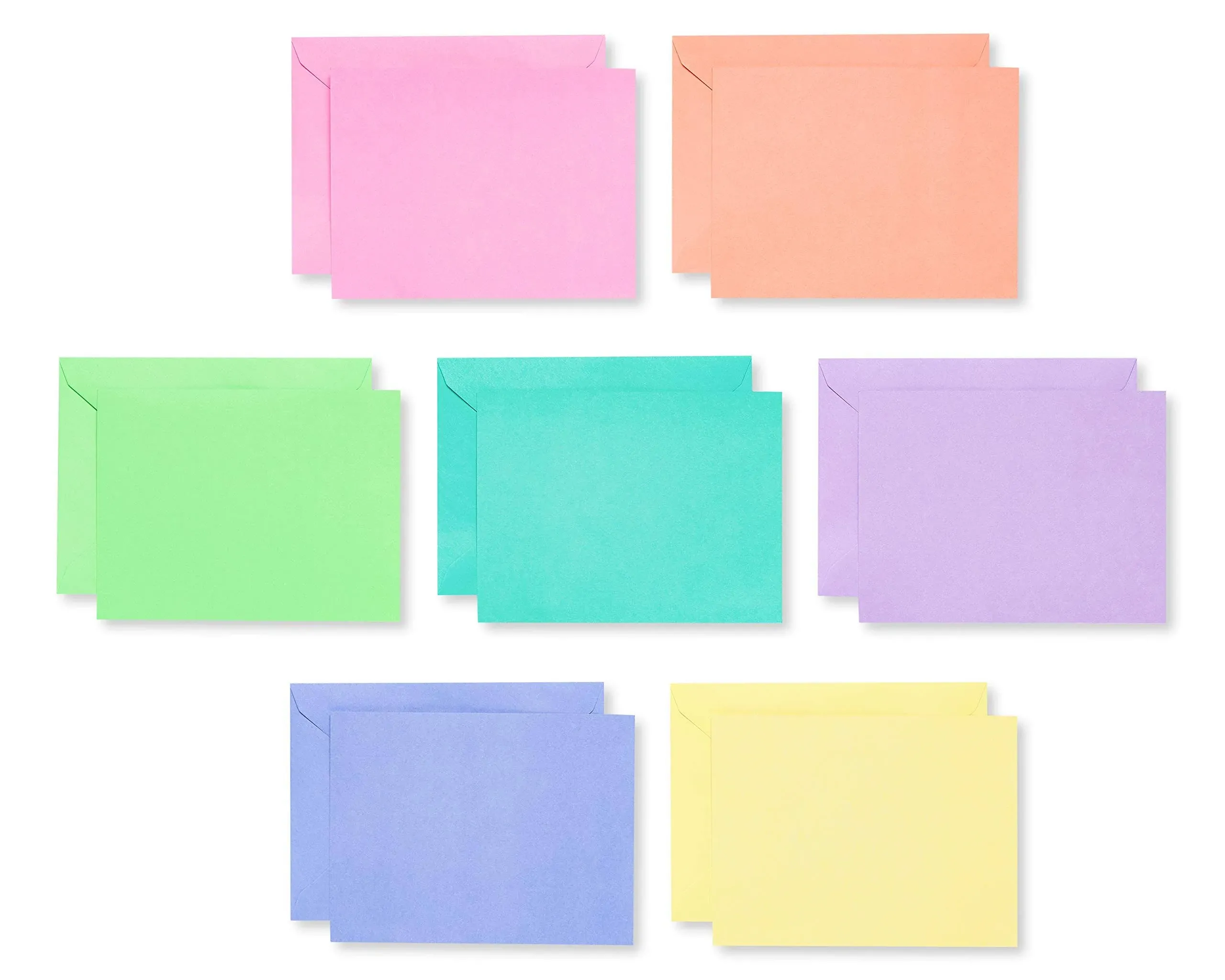 American Greetings Single Panel Blank Cards Bulk with Envelopes Bright Pastel ...