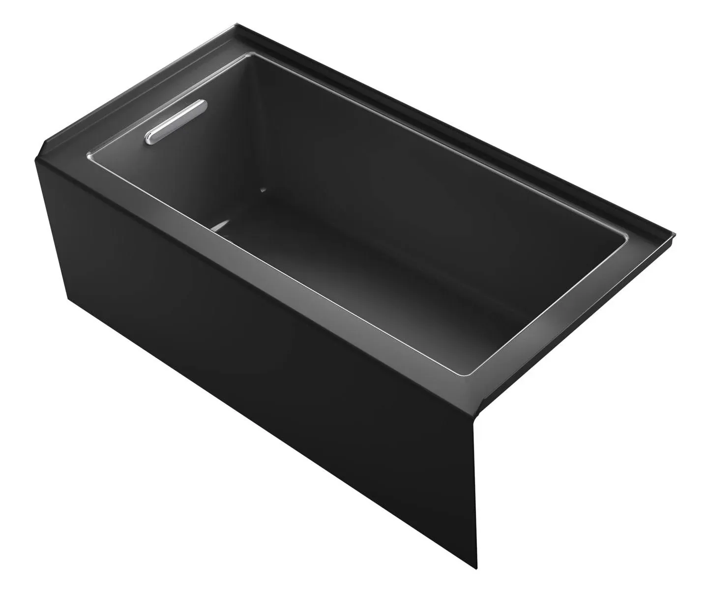 Kohler K-1956-LA Underscore 60" x 30" Alcove Bath, Left Drain - Black Black