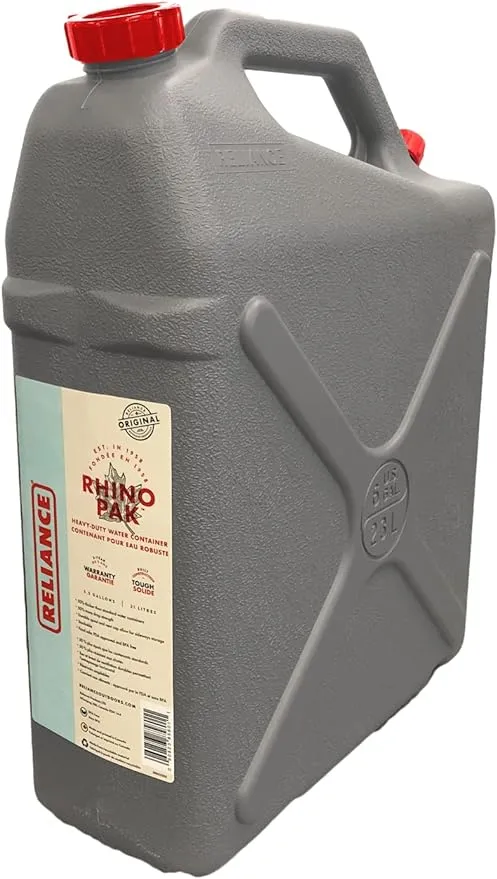 Reliance Products Rhino-Pak Heavy Duty Water Container (Grey, Medium), 8580-15