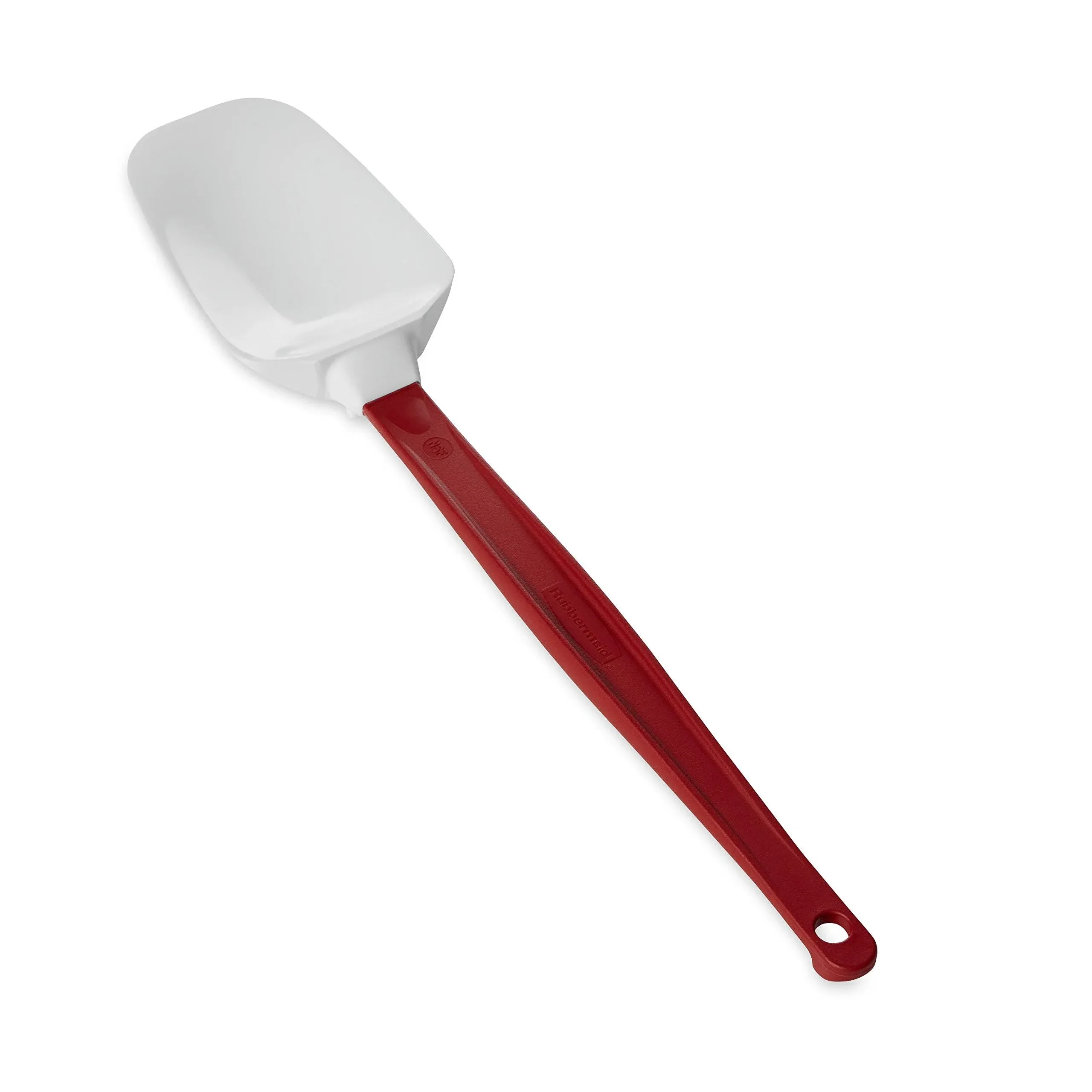 Rubbermaid Commercial - High Heat Scraper Spoon, White w/Red Blade, 13 1/2"