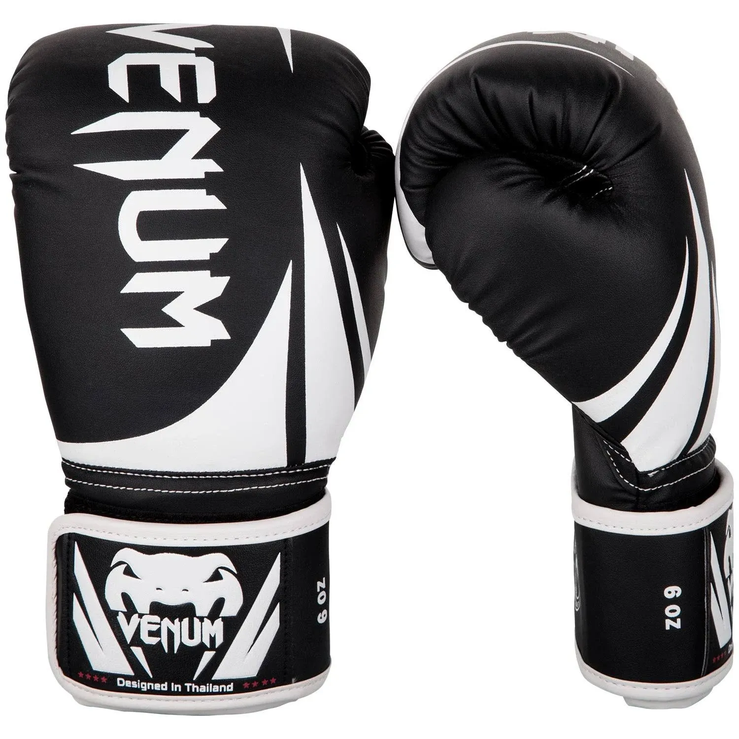 Venum Challenger 2.0 Kids Boxing Gloves - Black/White - 6 oz - Venum