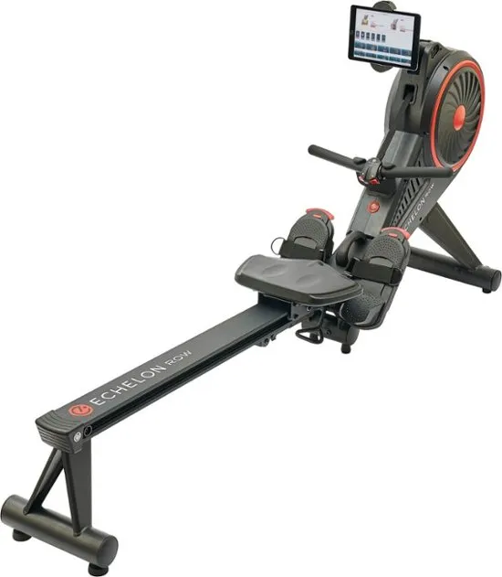 Echelon - Row Smart Rowing Machine & Free 30 Day Membership - Black/Red