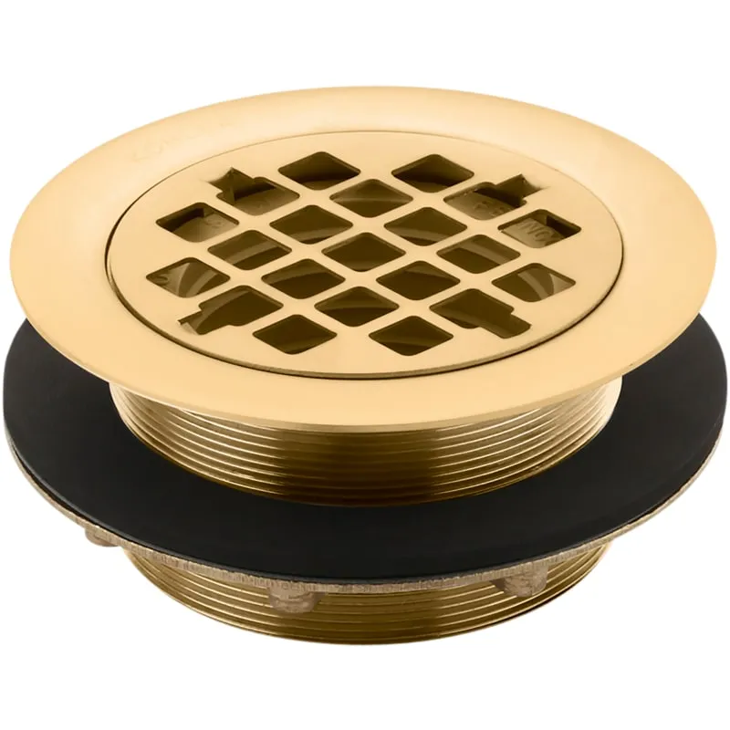 Brass Shower Drain in Vibrant Brushed Nickel