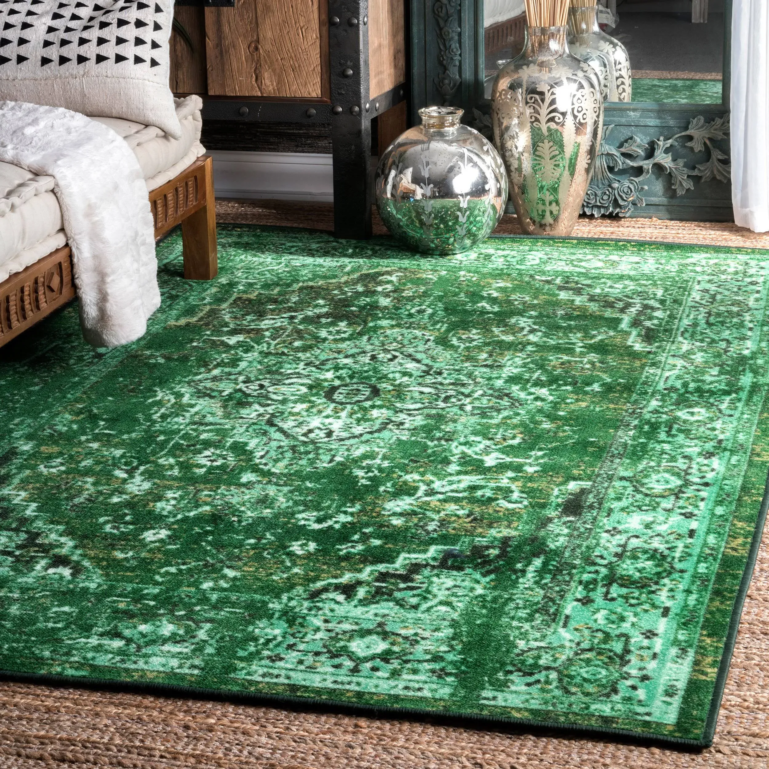 Persian Vintage Rug | Green