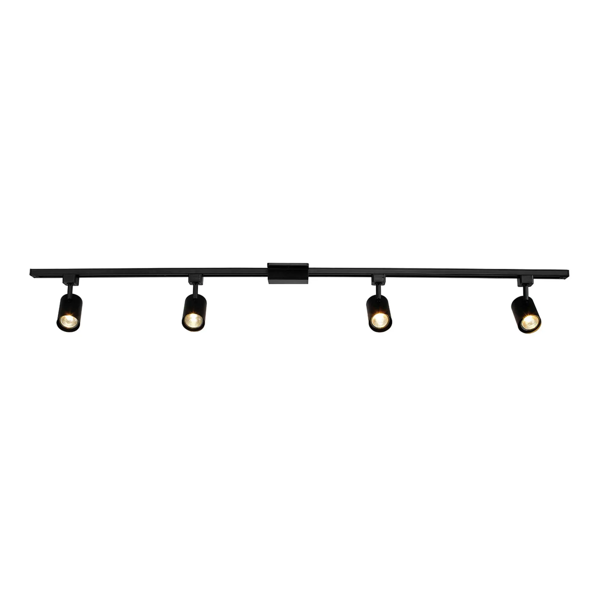 Globe Electric Tribeca 4-Light 56 inch Matte Black Track Lighting Kit, 59738