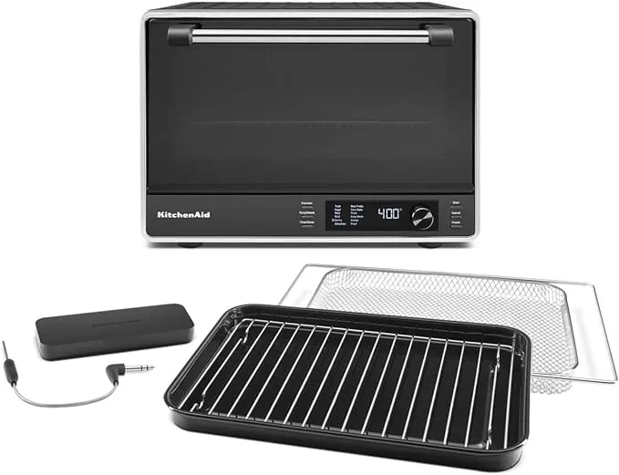 KitchenAid Digital Countertop Oven with Air Fry & Pizza Stone ,Black