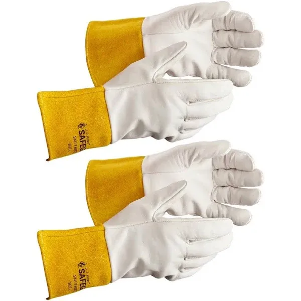 J. J. Keller SAFEGEAR Tig Welding Cowhide Leather Work Gloves - 2 Pairs