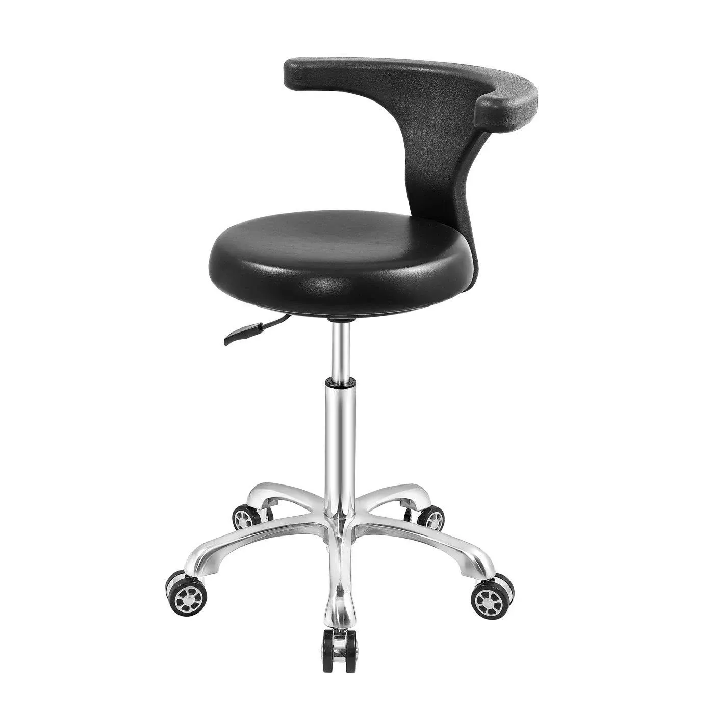 Rolling Stool Task Chair Drafting Adjustable With Wheels And Backrest Heavy Du