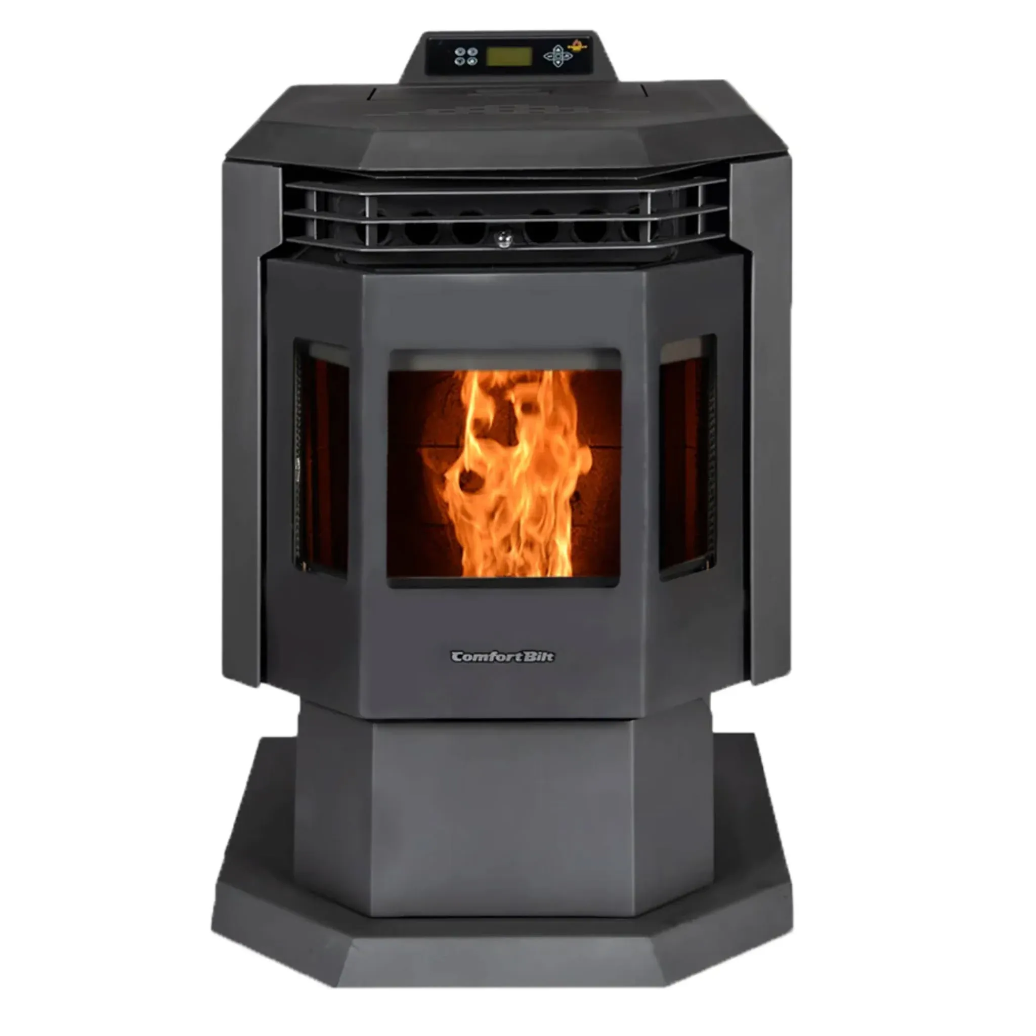 Comfortbilt HP21 Pedestal Wood Pellet Stove Black EPA Certified 40 lb. Hopper