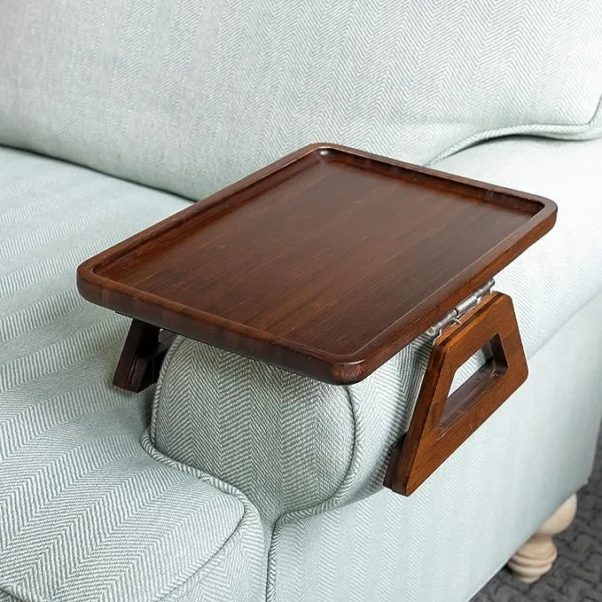 Tea Tray With Legs   Exquisite Wood Craft Sofa Tray With Non Sliding And Smooth Line, Removable Armrest Clip For Table Coffee From Giftanddd, $25.32 | DHgate.Com