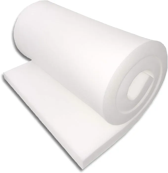 FoamTouch High Density 2 inches Height, 36 inches Width, 72 inches Length Upholstery Foam, White