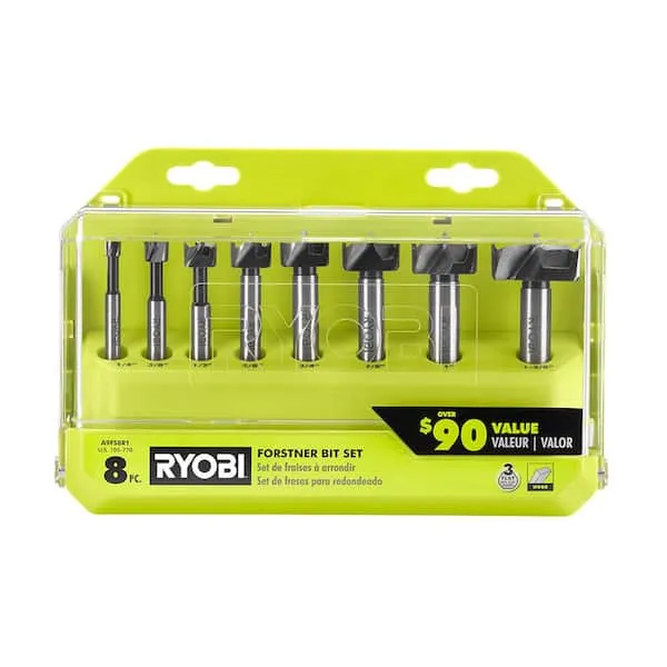 RYOBI Forstner Bit Set (8-Piece)