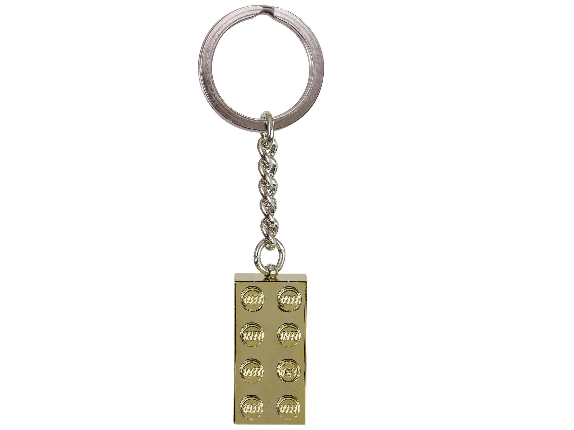 Lego Gold 2x4 Stud Key Chain