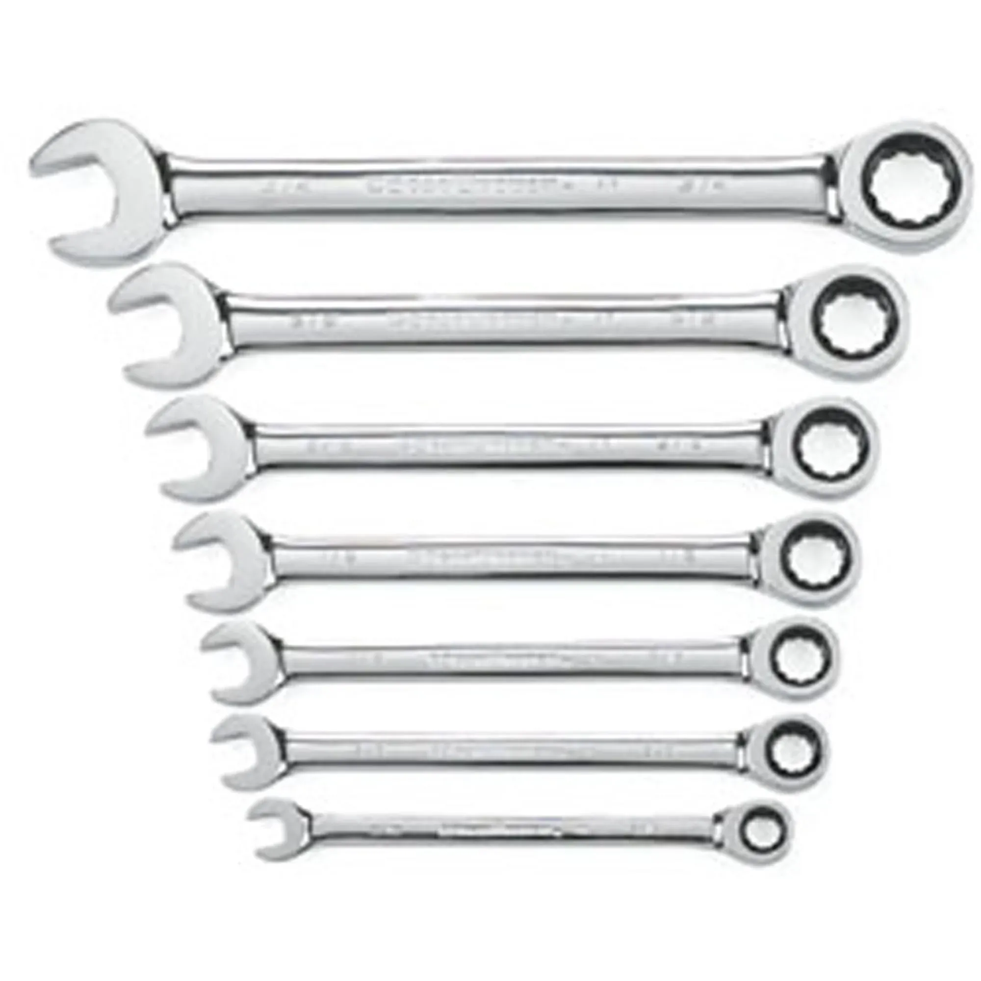 GearWrench 7 Piece SAE Combination Ratcheting Wrench Set 9317