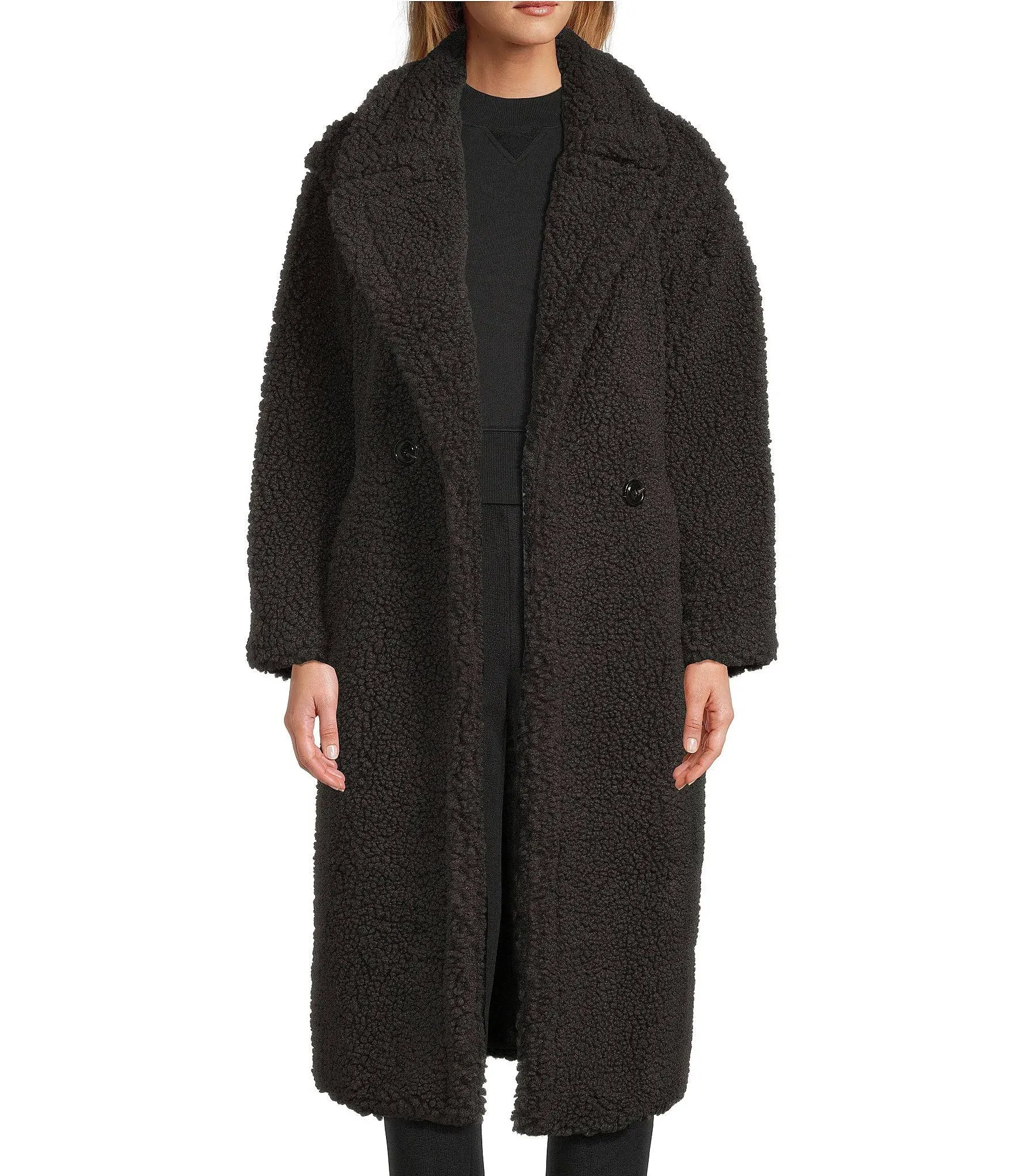 UGG Women's Gertrude Long Teddy Coat