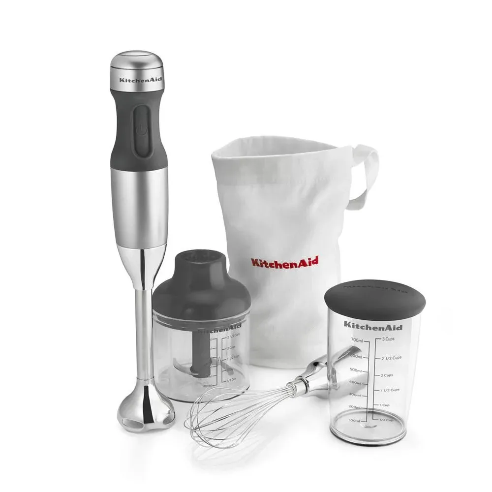 KitchenAid (Renewed) RKHB2351CU 3-Speed Hand Blender - Contour Silver