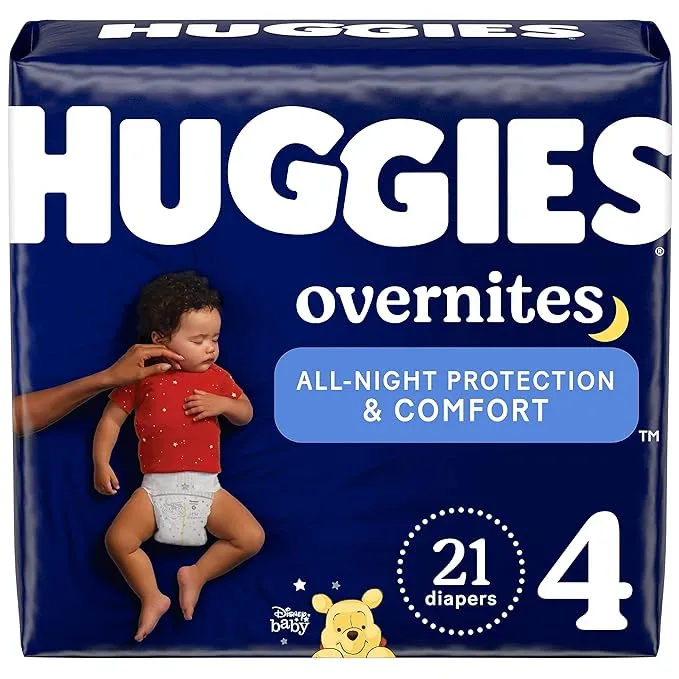 Huggies Overnites Baby Diapers Size 4 - 21 Diapers