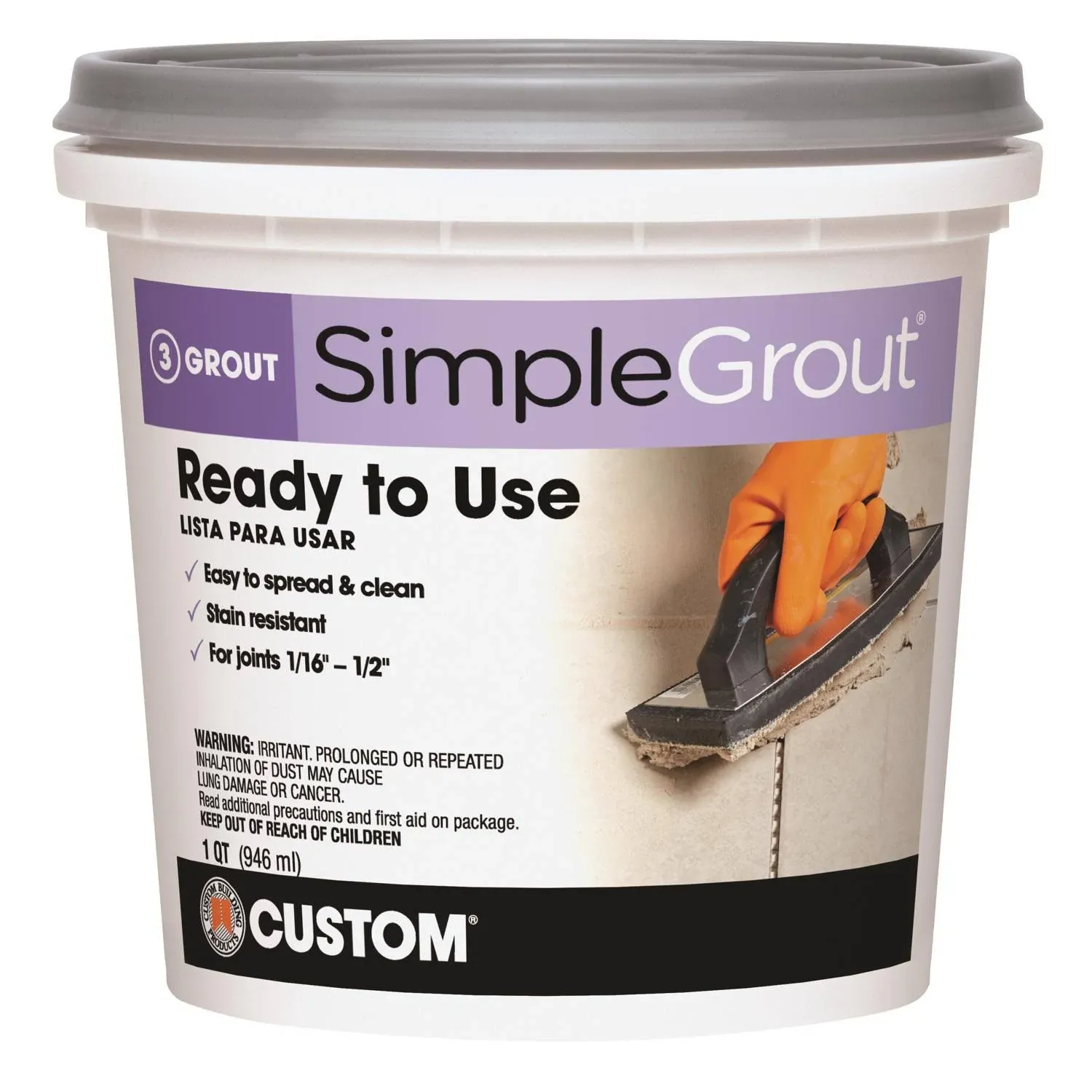 CUSTOM SimpleGrout Pre-Mixed Tile Grout PMG09QT