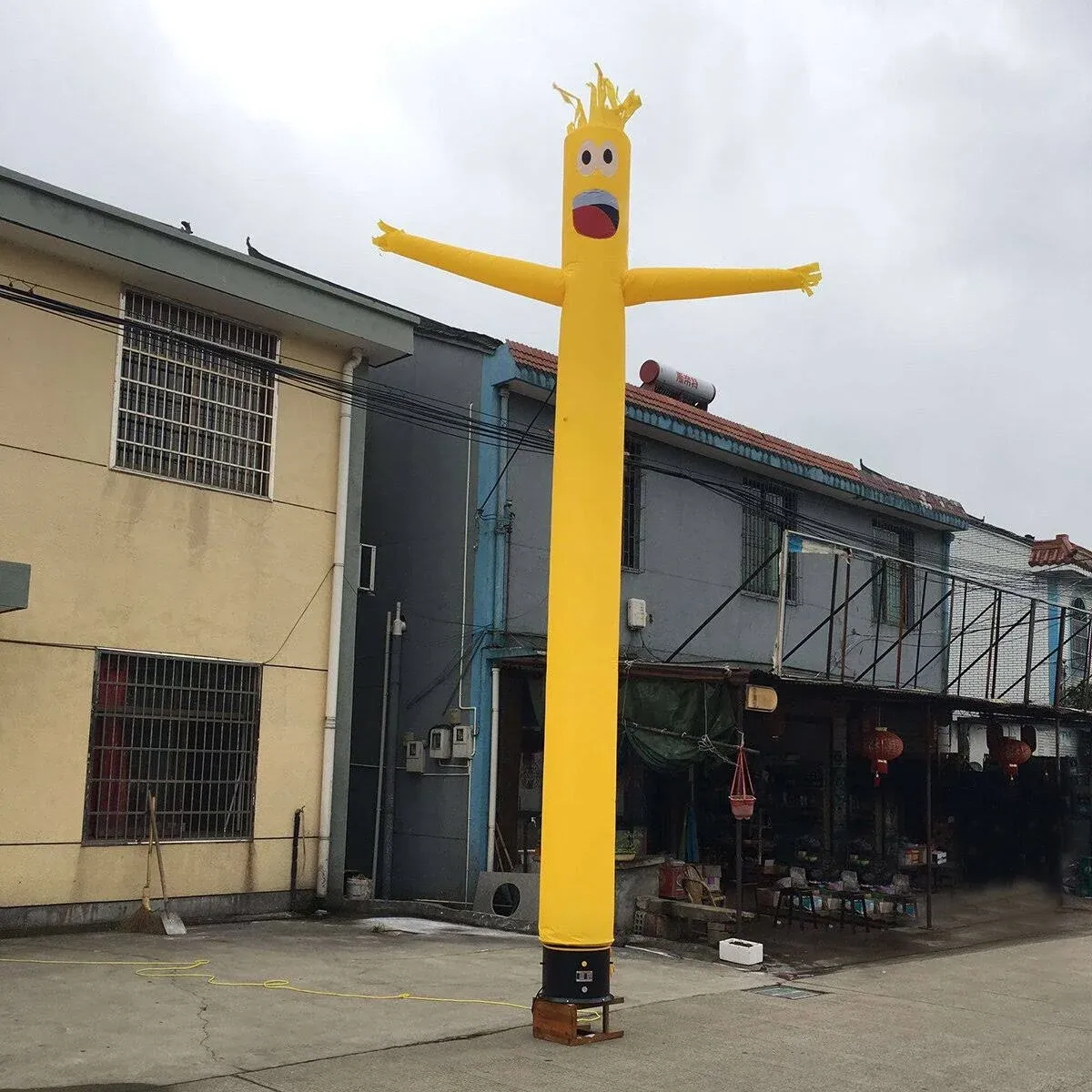 Mkevi 20ft Sky Air Puppet Dancer Inflatable Arm Flailing Tube Man Attachment - Wacky Wavy Wind Flying Dancing Man for DIY Stand Out Advertising, Red - (Blower Not Included)