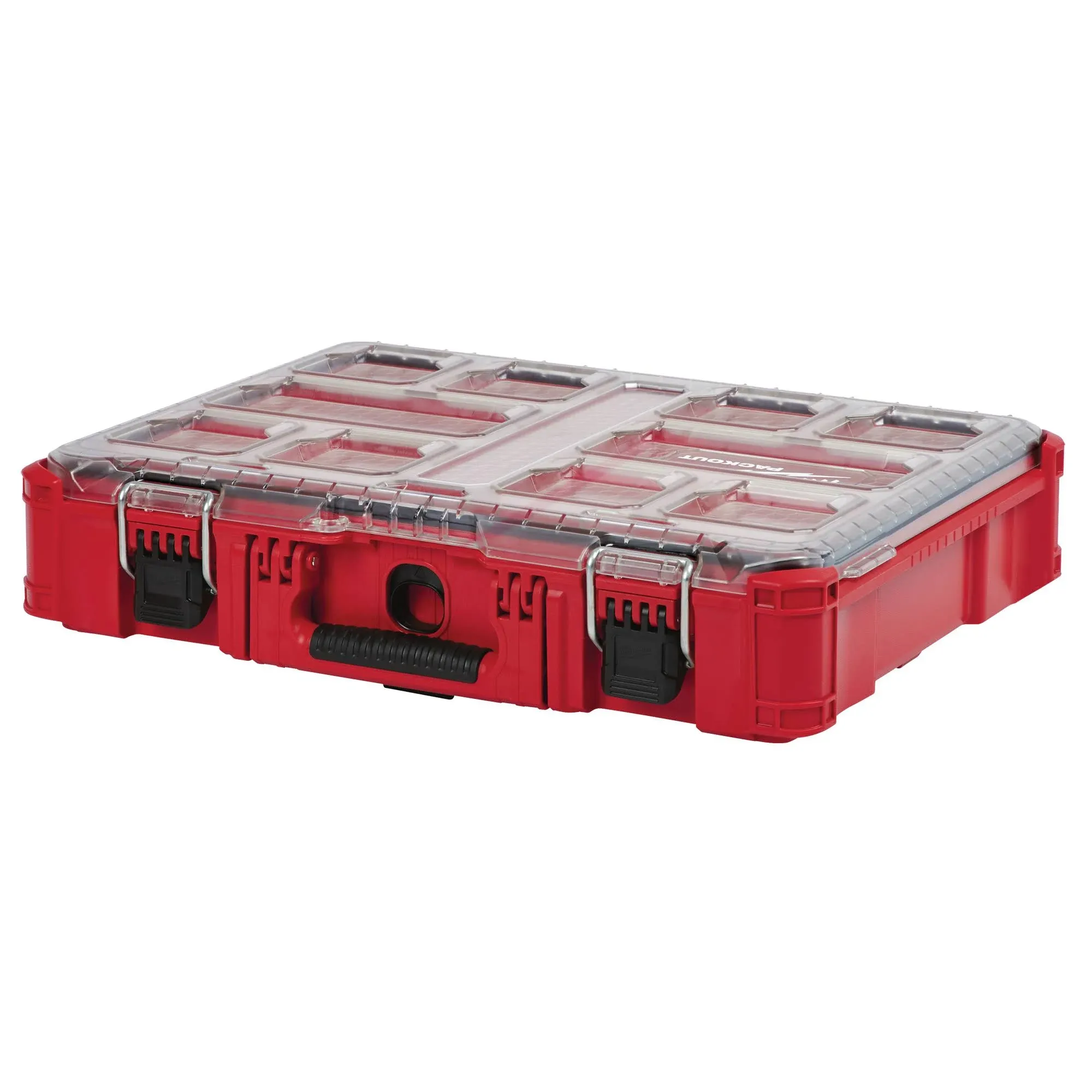 Milwaukee 48-22-8430 Organizer, 75 lb Capacity, 19.76 in L, 15 in W, 4.61 in H, 10-Compartment, Plastic, Red