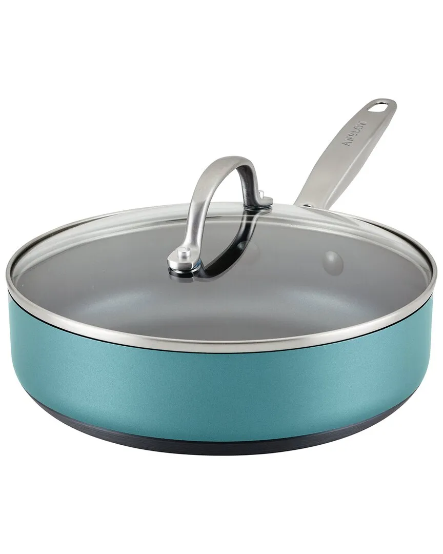 Achieve Hard Anodized Nonstick 3 Quart Saute Pan With Lid In Teal