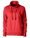 Cutter Buck Charter Eco Knit Recycled Womens Full-zip Jacket In Red