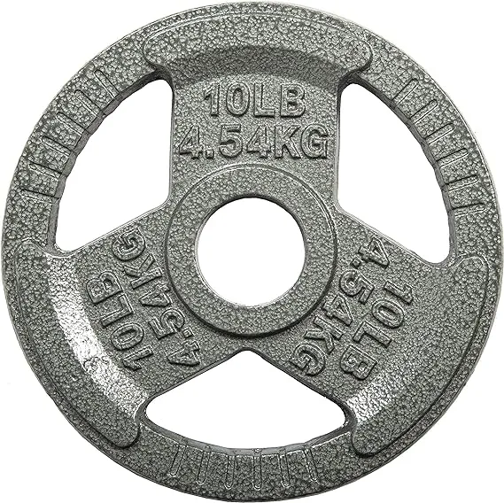 Cast Iron Plate Weight Plate for Strength Training and Weightlifting, Standard or Olympic, Multiple Sizes