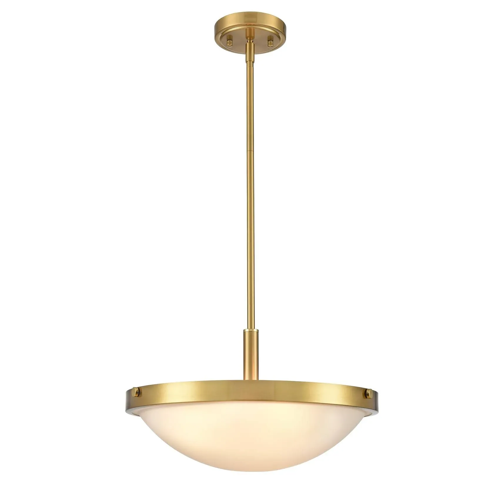 Claxy 3-Light Gold Frosted Glass Pendant Light