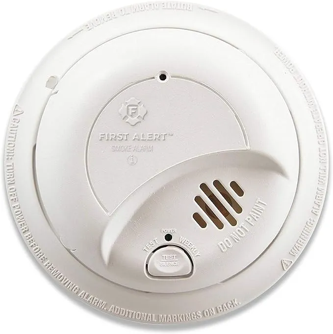 First Alert SA9120BPCN Smoke Alarm with Adapter Plugs for Easy Replacement