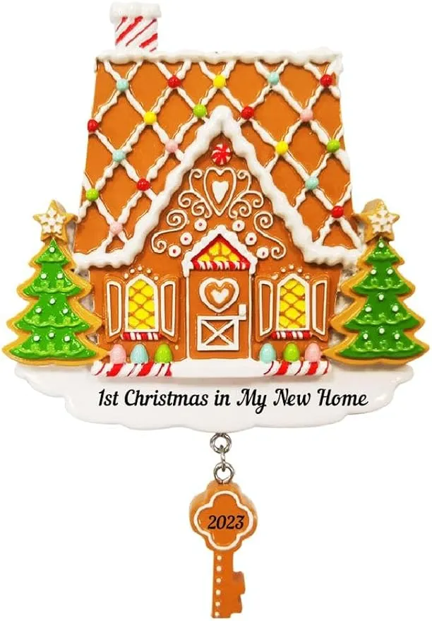 My New 1st Home Ornament ~ My First Home Christmas Ornament ~ First Christmas in My New Home Ornament 2023 ~ Gingerbread House Ornament