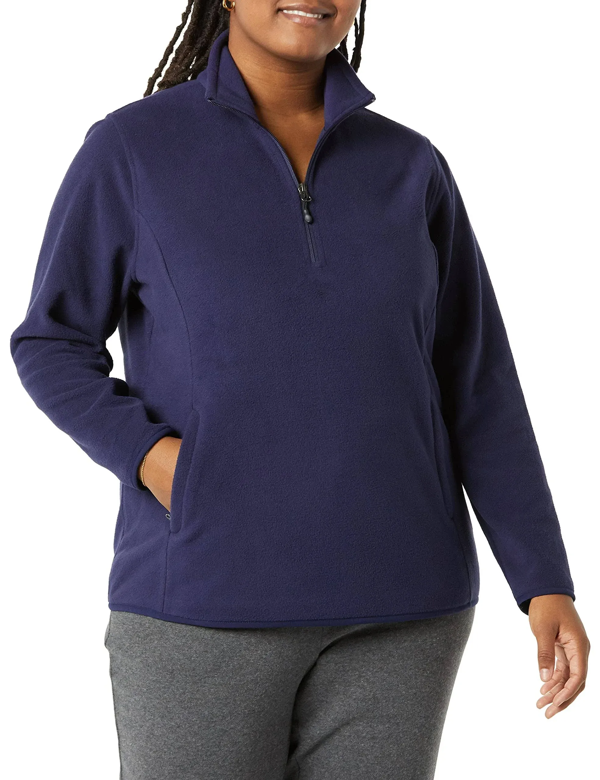 amazon essentials Amazon Essentials Womens Classic-Fit Long-Sleeve Quarter-Zip