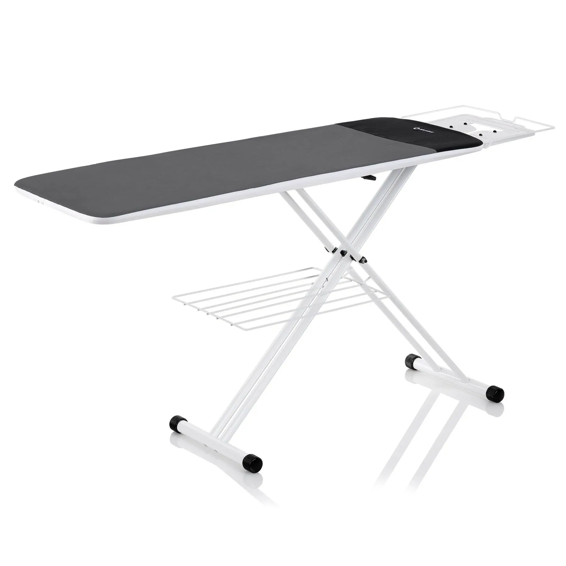 Reliable 320LB Home Ironing Board - Made in Italy 2-in-1 Home Ironing Table with Large 55 Inch Pressing Surface (Extended), Iron Board Made with Heavy-Duty Tube Frame Construction, Strong Iron Rest