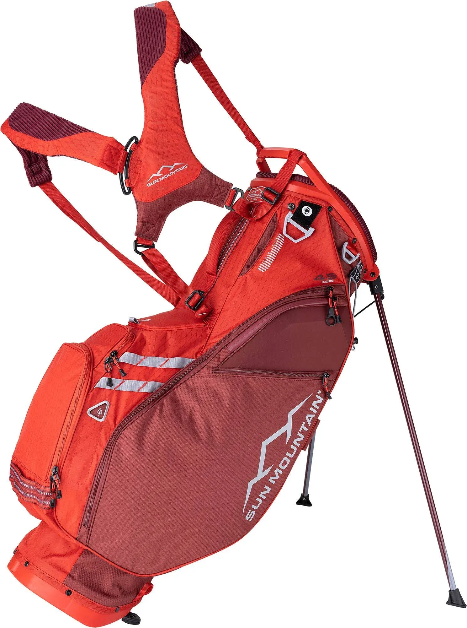 Sun Mountain 2024 4.5 LS 14-Way Stand Bag PORT-RUSH Red