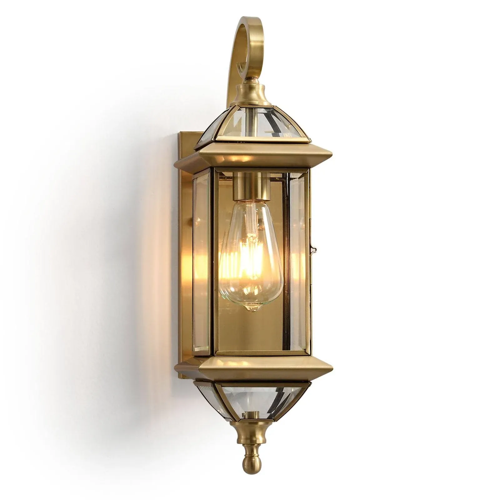 ShinYouneL Copper Brass Outdoor Wall Lights 18.5Inch Waterproof Lantern Exter...