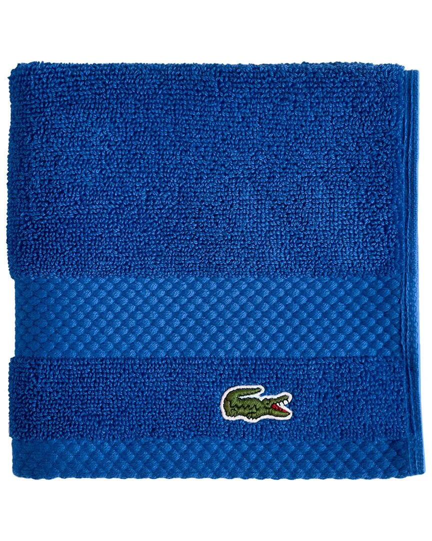 Lacoste Heritage Supima 100% Cotton Wash Cloth - Surf Blue