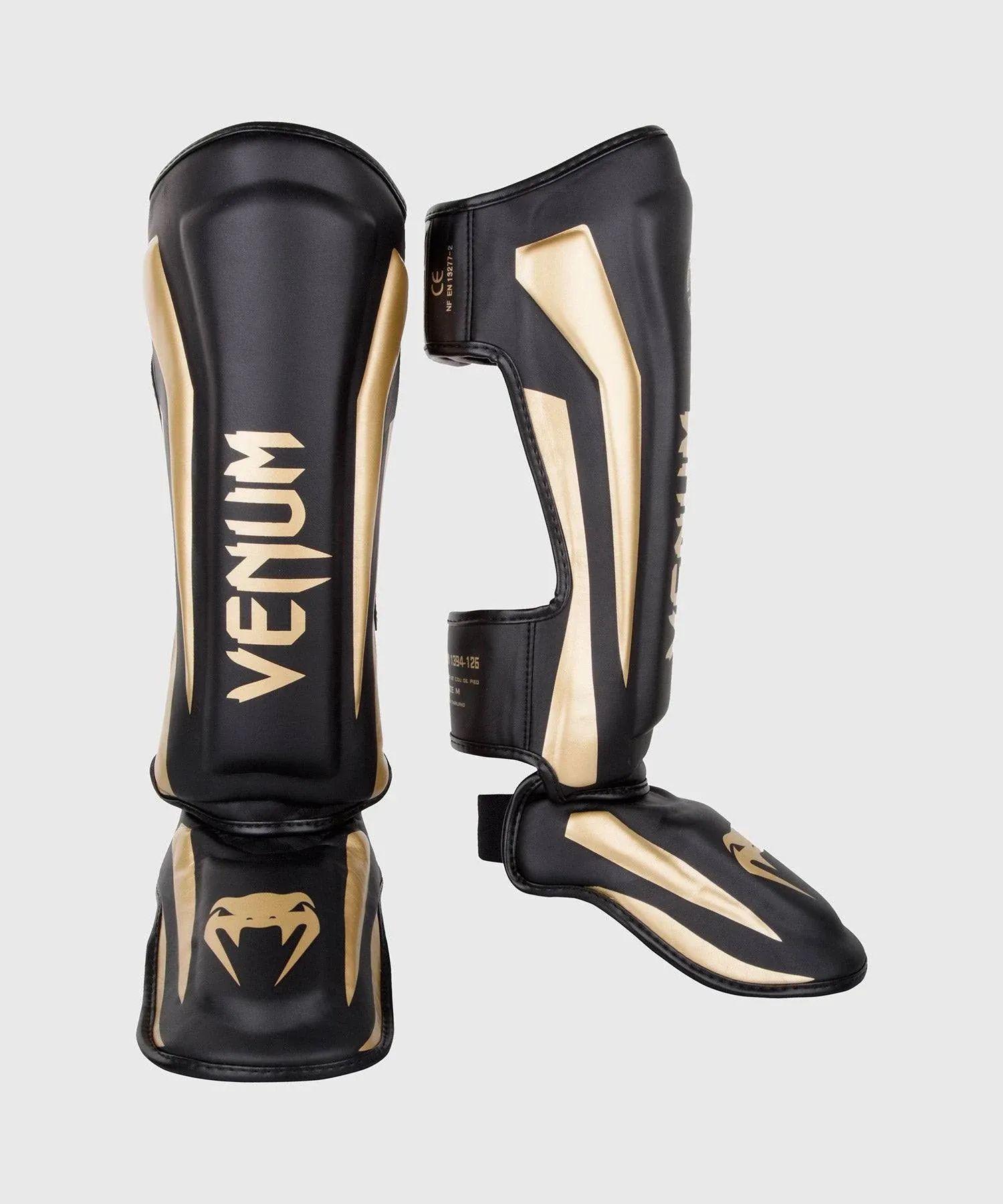 Venum Elite Standup Shin Guards - Black/Gold