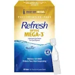 Refresh Optive Mega-3 Preservative-Free Lubricant Eye Drops, 60 Count