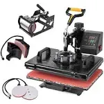 Slendor 5 in 1 Heat Press Machine 12x15 inch 360 Degree Swing Away Digital