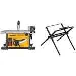 DEWALT Portable Table Saw with Stand, 8-1/4 inch, up to 48-Degree Angle Cuts (DWE7485WS)